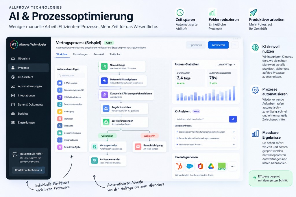 Example of an AI-supported automated business process